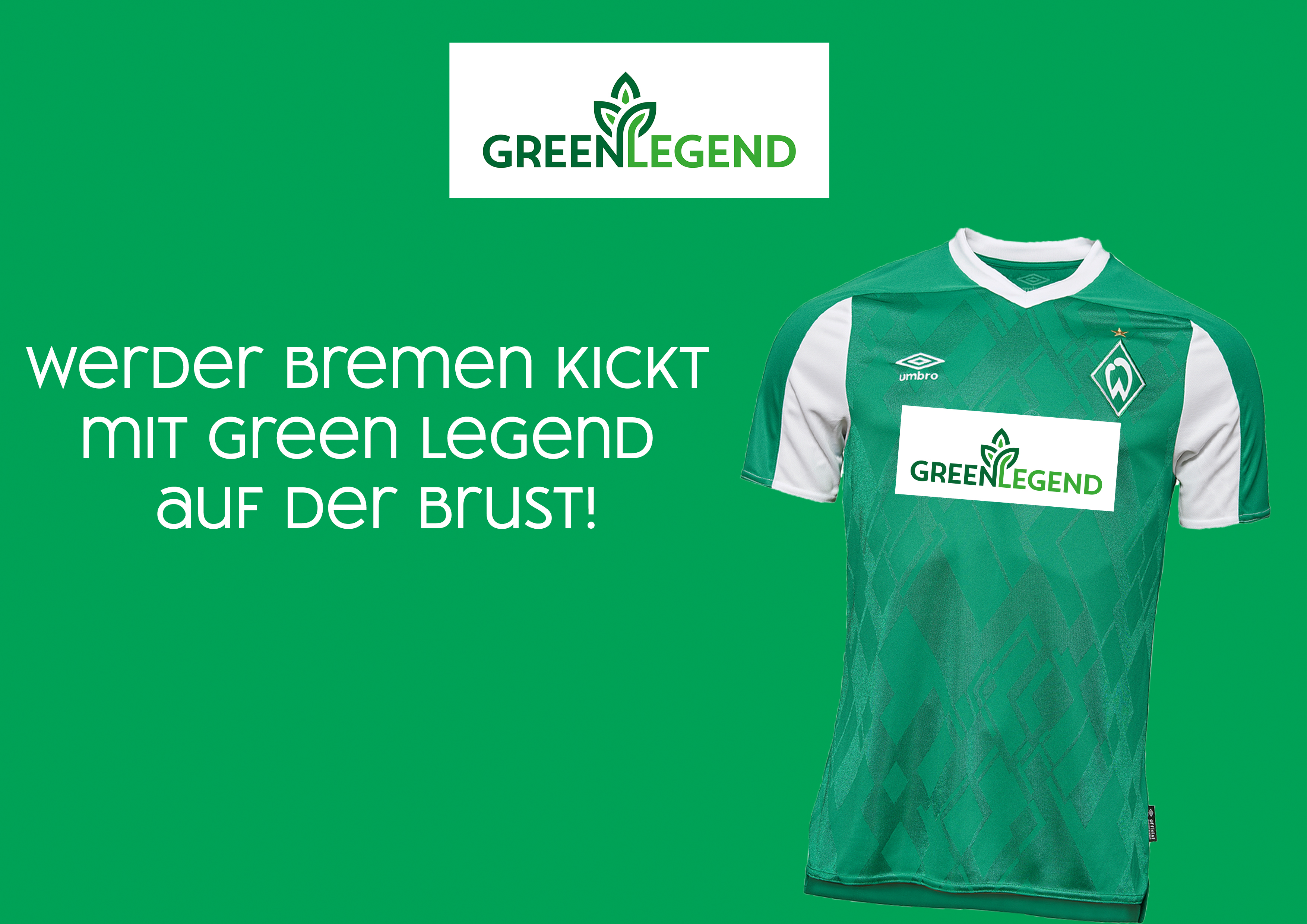 Neues Logo auf der Brust: Werder Bremen kickt im „Veganuary“ mit Green Legend-Logo